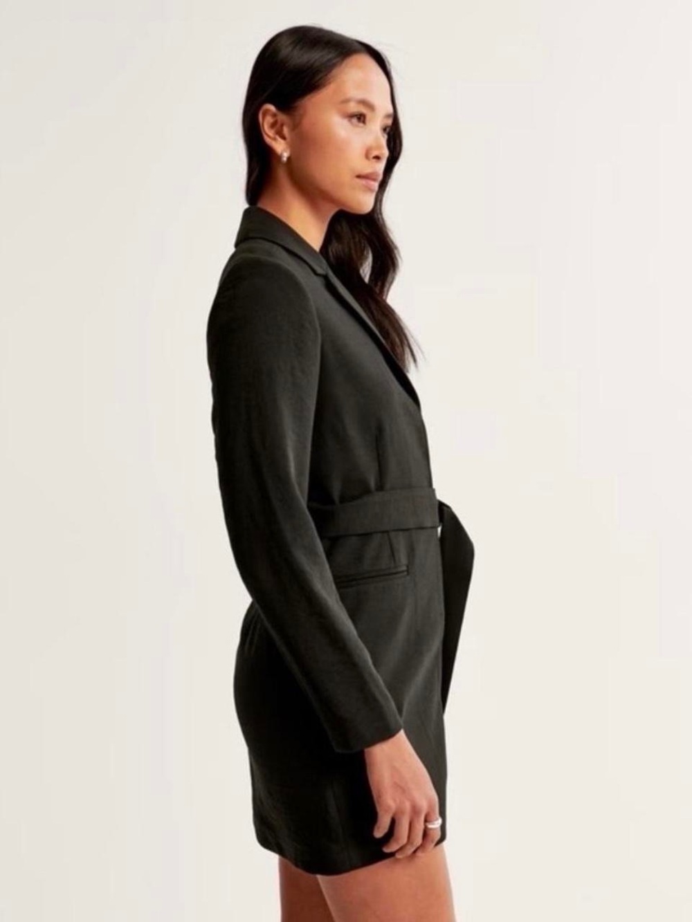 NEW Abercrombie & Fitch Black Belted Blazer Mini Dress